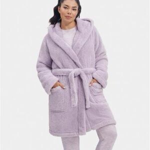 Ugg Aarti Pale Purple Plush Robe Sz Small
